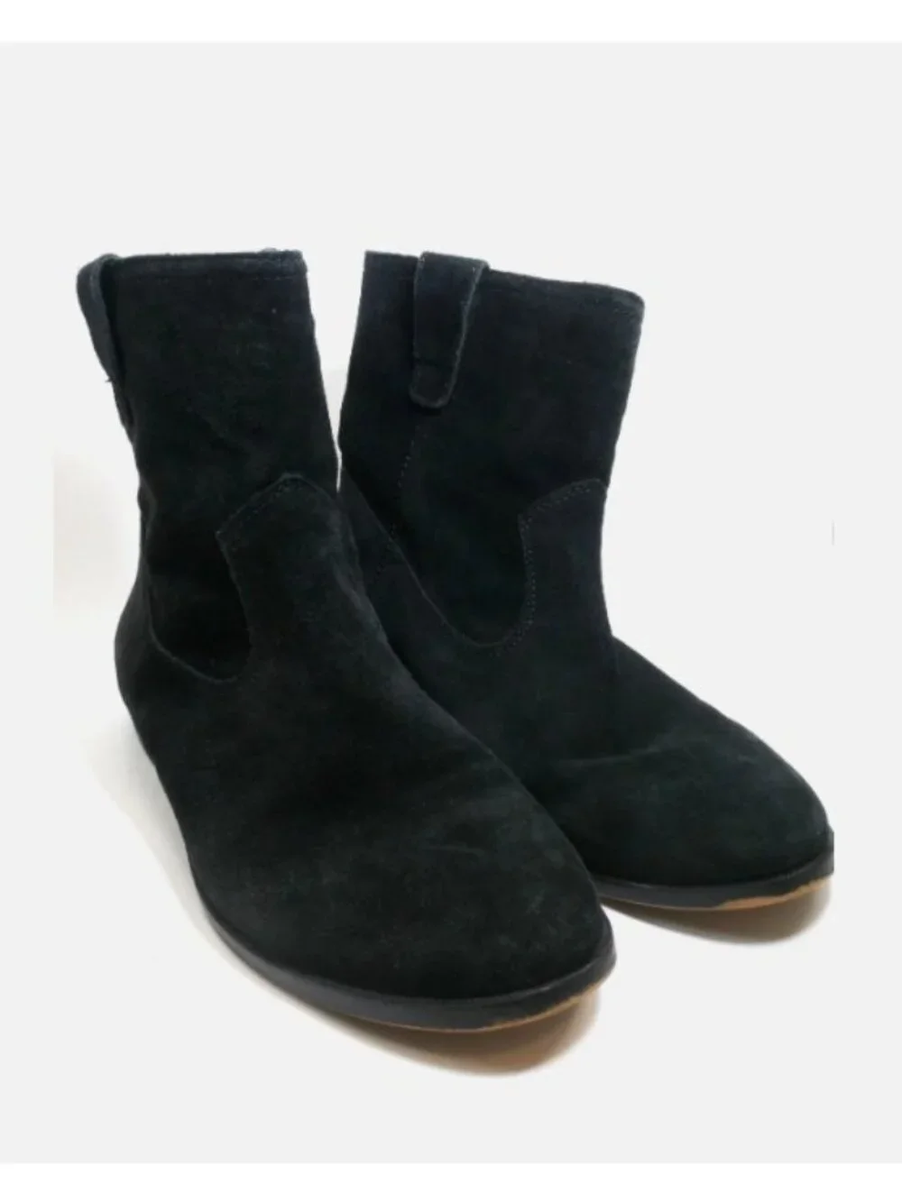 Rebecca Minkoff Chasity Black Suede Genuine Leather Boot Bootie 7M Ankle Pull On